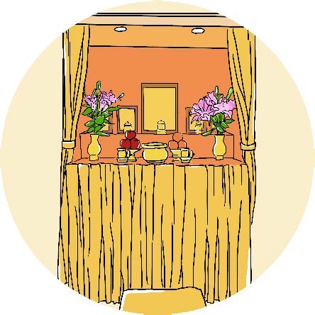 4. 佛台的样式设计和布置 | 设计样式参考 / 四周的布置 / 佛台背后山水画 / 佛台视角 / 照明(图4) 4. 佛台的样式设计和布置 | 设计样式参考 / 四周的布置 / 佛台背后山水画 / 佛台视角 / 照明(图4)